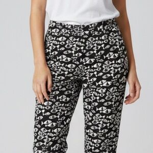 Fish Print Capri Pants